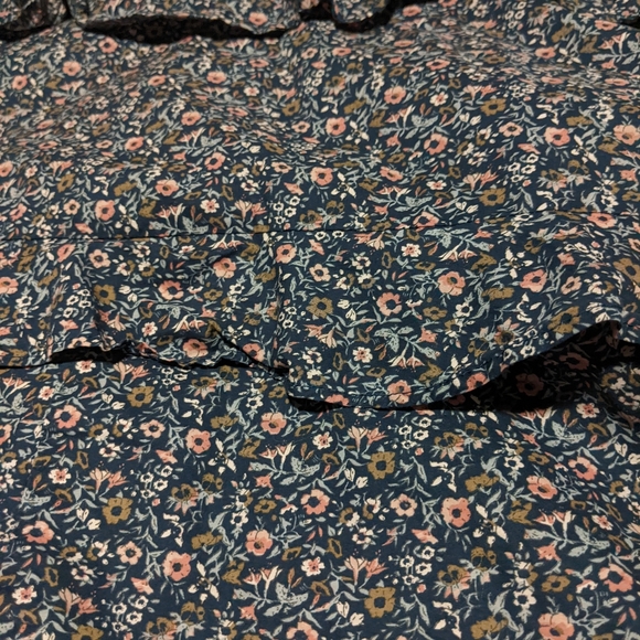 Floral Dress Tiered Midi Cotton Ruffle - Picture 3 of 5